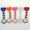 Pocket Watches 10pcs Mixed Color Fob Heart Watch Brooch Quartz Wholesale 5Colors GL13MT