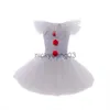 موضوع الزي جوكر Pennywise Girls Mesh Tutu Dress Horror Joker Halloween Costume Cosplay Costumes الأطفال