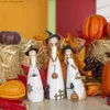 Autres fournitures de fête d'événement Halloween décoration de sorcière artisanat en résine chapeau de sorcière chat fantôme corbeau et citrouille décor figurines pour ornements de vacances et de fête Q231010