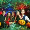 Inne imprezy imprezowe Glow w ciemnych pająkach i fałszywe pająki Białe stretch batweb na Halloween wewnętrzny horror na zewnątrz Propor Q231010