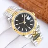 Роскошные часы Rolaxs Clean Factory Datejust V11 Мужские часы супер качества Золотой корпус смешанного цвета с черным циферблатом 126331 Водонепроницаемый 904L с коробочной бумагой