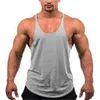 Herrtankar Träning Tankop Muscle Guys Gym Kläder Bodybuilding Stringer Top Men Cotton Vest Y Bakhärmlös skjorta Sports singlets 231009