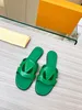 2024 Isola Flat Mule Slippers Women Calf Leather Outsole Slides Circle Signature Fashioned Soft Calfskin Wide Front Strap Sandals Size 35-43