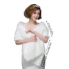 Women's Fur Women Warm Plush Faux Wrap White Scarf Capes Bridal Shawl Thicken Evening Party Dress Accessories Winter