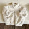 Manteau d'hiver en laine pour enfants, manteaux chauds et épais, vestes à col roulé avec fermeture éclair pour garçons et filles, vêtements d'extérieur amples et décontractés, 231009