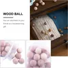 Scatole portaoggetti 24 pezzi Pratiche sfere di legno di cedro antitarme per guardaroba Cioccolato