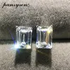 PANSYSEN Marca Rettangolo Creato Moissanite Orecchini con perno con diamanti per le donne Puro argento sterling 925 Orecchino Gioielli da donna Gift350N