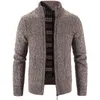 Maglioni da uomo Autunno inverno maglione lavorato a maglia cardigan a trecce uomo business giacca casual con cerniera tinta unita couverture cappotto in pile vestiti 231010