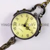 Pocket Watches Vintage Cute Small Ball Quartz Watch for Men Women Bronze Case Fob Chain Pendant Necklace Clock Collection Kids Gift