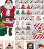 Kerstdecoratieschristmas tassen grote canvas monogrambare kerstman tasstring tas met rindeers monogrambare kerstcadeaus zak