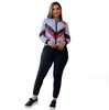 Tute da donna Designer manica lunga pantaloni a due pezzi Set uniforme da baseball Jogging Tuta sportiva Cappotto con stampa di lettere di moda