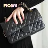 10a Top Tier Quality Jumbo Double Flap Bag Designer 25cm 30cm Real Leather Caviar Lambskin Classic All Black Purse Quilted Handbag adff