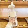 Garrafas de água Kawaii Boba Garrafa de vidro com St Pu Manga Grande Capacidade Café Leite Bolha Chá Suco Copos Beber BPA Gota Entrega Otdli