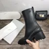 Designer Women Platform Boots Ankel-High PVC Rainboots Black White Grey Fashion Waterproof Outdoor Boot