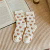 Calcetines de mujer divertidos y creativos oso bonito femenino de tubo medio japonés pequeño fresco para niñas estudiantes primavera otoño algodón