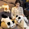 Bambole di peluche 5570 cm Giocattolo per cani Grande cucciolo addormentato Bambola di pezza Animale morbido Cuscino per cartoni animati Cuscino per la schiena per ragazze Regalo di compleanno per ragazze 231009