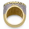 Mens Hip Hop Iced Out Anéis Nova Moda Ouro Oração Mão Anel Jóias Simulação de Alta Qualidade Diamante Ring241j