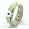 Charm Armbänder Großhandel Est Design Ingwer Snap Armband Knöpfe Leder für Frauen Fit 18mm Rivca Snaps Schmuck Drop Lieferung DHU2Q