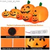 Other Event Party Supplies 230cm 7pcs Inflatable Halloween Pumpkin Outdoor Garden Decoration Blowing Up Toys with LED Lights Christmas Gift Decor Q231010