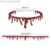 Other Event Party Supplies 1pc Halloween Decoration Horror Blood Drip Necklace Fake Blood Vampire Fancy Joker Choker Costume Necklaces Party Accessories Q231010