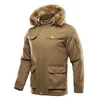 Giubbotti da uomo Spessi Moda Giù Parka Cappotto 2024 Pile oversize con cappuccio Cappotti invernali caldi Tattico militare Capispalla da esterno Abbigliamento uomo