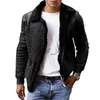 Men's Jackets Men Fleece Fur Integrated Jacket Outerwear Warm Liner Thicker Denim Large Size Coats Autumn Winter Plush Faux Fur Denim Collar J231010