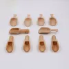 Simple Mini Salt Tea Spoon Tableware Natural Wooden Crafts Spoon Small Condiment Sugar Scoop Free Shipping