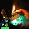 Lighters Luminous Quicksand Kerosene Lighter Tiktok Trend Item Outdoor Waterproof Camping Fire Starter Cool Refillable Petroleum Lighters 58JW