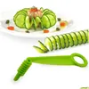 Fruit & Vegetable Tools New Creative Cucumber Spiral Slicer Fruit Vegetable Tools Rotating Slicing Mtifunctional Cutter And Cutting De Dh2Ap