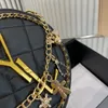 2024 neue stil Crossbody S Runde Designer Mini Taschen Frankreich Marke Mode Y-förmige Naht Frauen Einfarbig Schulter Hohe Qualität Echtes Leder Designer Kette Tasche