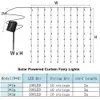 Led solar lâmpada ao ar livre à prova dwaterproof água cortina luzes guirlanda fio de cobre luzes de fadas festa de casamento jardim quintal decoração de natal