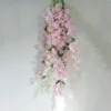 Dekorativa blommor 2st Artificial Cherry Blossom Flower String för växtvägg bröllopslandskap bågar props hem al office bar