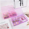 Storage Boxes & Bins Jewelry Organizer 15 Grids Transparent Plastic Beads Organizers Earring Rings Storage Containers Display Case Box Dha12