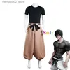 Thème Costume Fushiguro Toji Cosplay Anime Jujutsu Kaisen Venez Hommes Top Pantalon Perruque Halloween Rave Party Combat Uniforme Costume Q240307