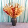 Decorative Flowers 2pcs Gold System Simulation Year's Blessing Barrel Flower Arrangement Fake Leaves