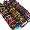 ZotatBele Whole Bulk Lots 30PCS Pack Mix Styles Leather Cuff Bracelets Men's Women's Jewelry Party Gifts Random 30p264J