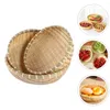 Dinnerware Sets 3 Pcs Bread Basket Storage Baskets Shelves Lids Dried Fruit Tray Bamboo Weaving Fake