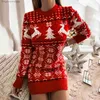 Swatery kobiet świąteczne łup śniegu łosia luźne luźne kobiety sweter jesienna zima moda ciepła pullover swetry swobodne lady eleganckie jumperl231010