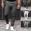 Herenbroeken Halfhoge broek Slim Fit Zakelijk Kantoor met schuine zakken Rits Fijn naaiwerk Werkkleding voor een gepolijste look