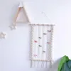 Haarspeldjes Haarspeldjes Nordic Bohemian Macrame Boog Houder Geweven Kwasten Haarspelden Hoofdband Organizer Houten Stok Muur Opknoping Disp270i