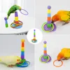 Other Bird Supplies Parrot Bite Chewing Toy Pet Swing Ball Standing Rings Training Intelligence Ferrule Decor Plastic