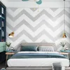 Fonds d'écran motif ondulé papier peint style nordique géométrique hipster simple salon chambre gris fond clair