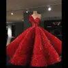 Party Dresses Amazing Sequins Puffy Custom Made Evening Dress One Shoulder Midi Length Formal Gowns Arabia Middle East Style233k