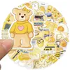 50 PCS Yellow Salt Fresh Diary Stickers For Skateboard Car Fridge Helmet Ipad Bicycle Phone Motorcycle PS4 Book Pvc DIY Decals Kids Toys Decor