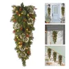 Christmas Decorations LED Wreath Cordless Prelit Stairs Decoration fake leaves flowers Lights Up Christmas Decoration Creative Christmas Hanging 231010