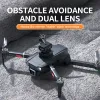 Nova atualização drones 4k hd câmera dupla led fluxo óptico e quatro lados evitar obstáculos de alta velocidade motor sem escova rc zangão brinquedo