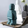 Vasi Vaso robot in ceramica in stile nordico vaso da fiori per interni decorazione moderna per interni domestici decorazione per elettrodomestici decorazione per scrivania 231009