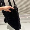 Gaby Tote Bolso de compras Bolsos de lana Monedero Mango de cuero Letras de moda Cremallera Cartera pequeña Bolsos de hombro clásicos Herrajes dorados Bolsillos de gran capacidad