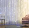 Led solar lâmpada ao ar livre à prova dwaterproof água cortina luzes guirlanda fio de cobre luzes de fadas festa de casamento jardim quintal decoração de natal