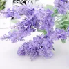 Dekorativa blommor Romantiskt tyg Silk Lavendelblomma Konstgjorda växter Fake Artificiales Flores Wedding Home Garden Table Decoration